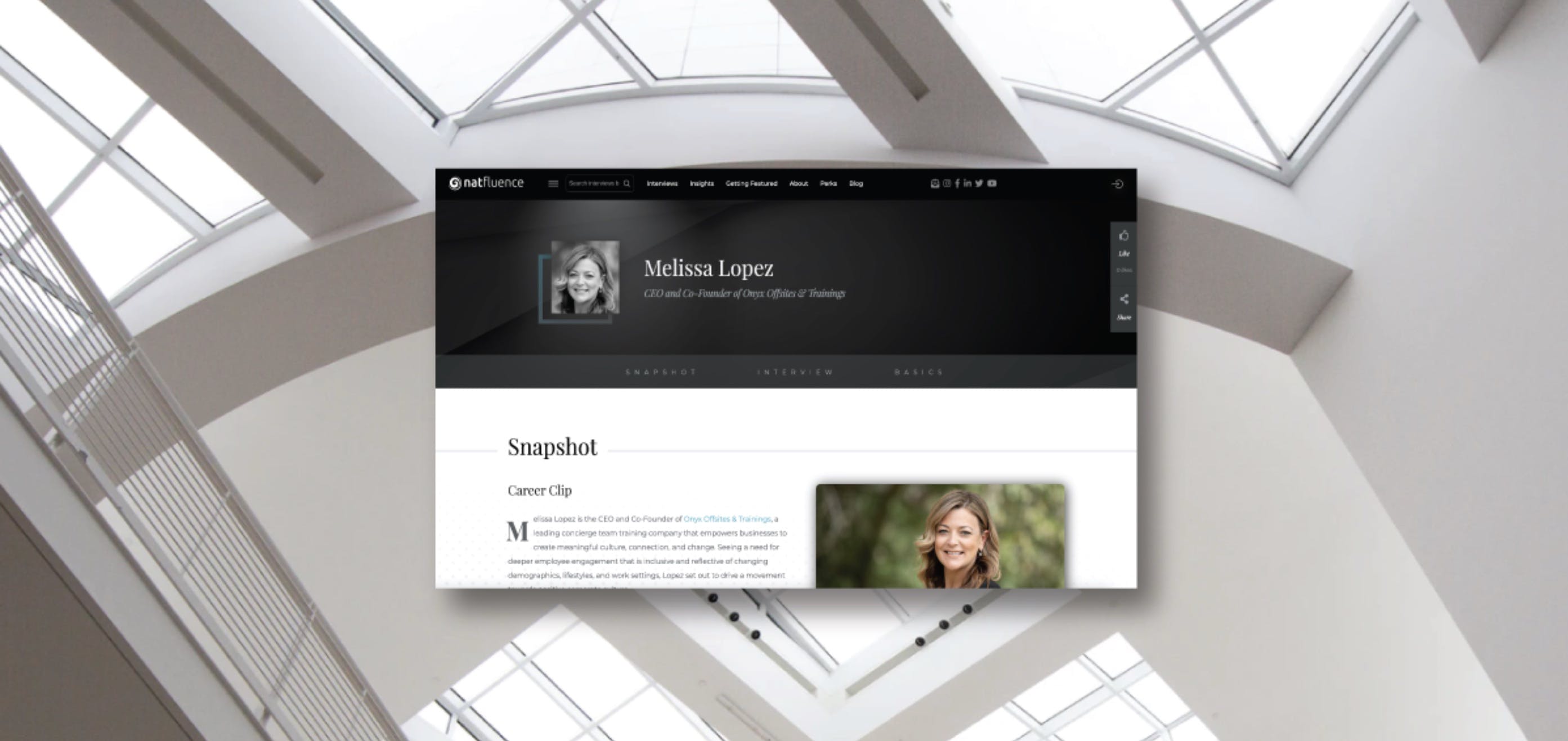 Natfluence Feature - Melissa Lopez of Onyx Offsites & Trainings